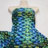 Colorful Abstract Mermaid Scales Print Nylon Spandex Swimwear Fabric