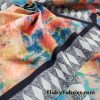 Abstract Tie Dye and Diamonds Reflection Nylon Spandex Swimwear Fabric