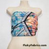 Abstract Tie Dye and Diamonds Reflection Nylon Spandex Swimwear Fabric