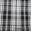 Yarn Dyed Black and White Plaid Taffeta Fabric by the Yard