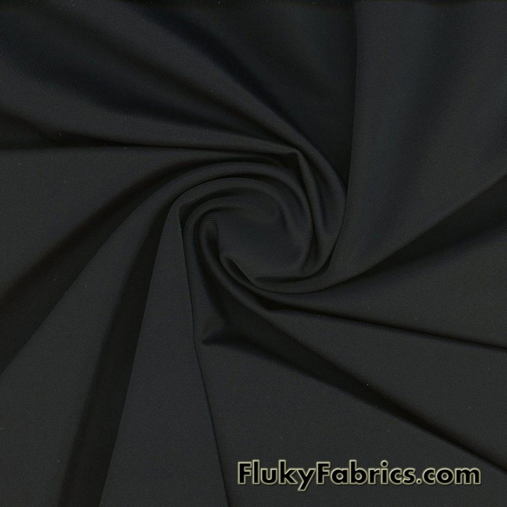Black 4-Way Stretch Nylon Spandex Fabric