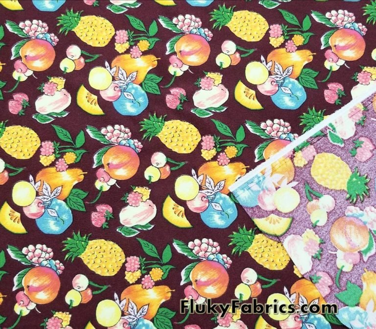 Tossed Fruits Nylon Spandex Bikini Swimsuit Fabric
