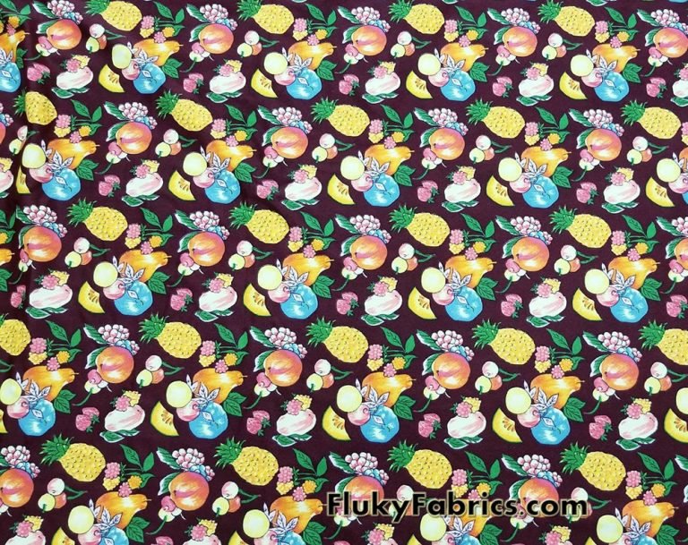 Tossed Fruits Nylon Spandex Bikini Swimsuit Fabric