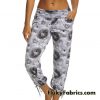Shades of Gray Abstract Flora Triblend Jersey Print Fabric
