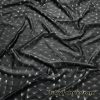 Abstract Geometry Circles on  Black Shiny Swimsuit Nylon Spandex Fabric