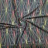 Nylon Spandex Fabric Golden Matrix Design Print for Swimwear and Active wear