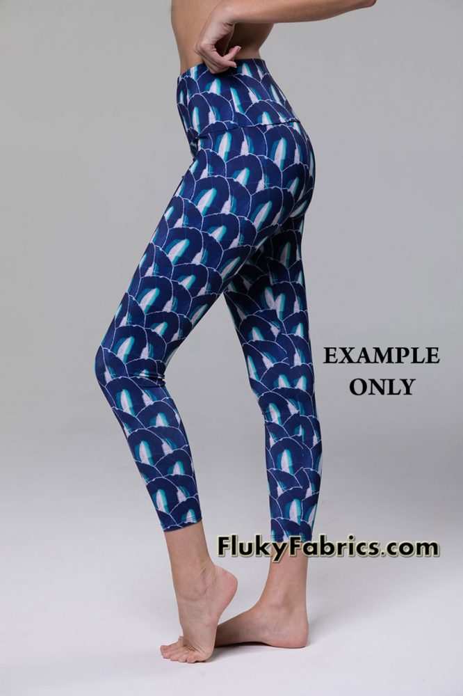 Blue Geode Design Print Swimsuit Nylon Spandex Fabric