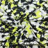 Gray and Lime Green Abstract Flowers Swimsuit Fabric