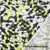 Gray and Lime Green Abstract Flowers Swimsuit Fabric