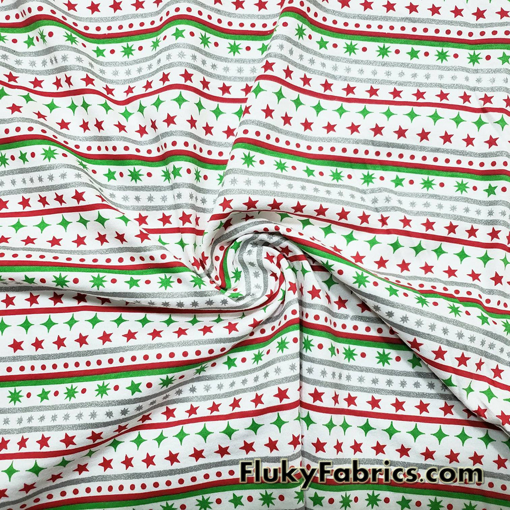 Christmas Jersey Knit Fabric Sold Per Metre 