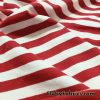 Red and White Yarn Dyed Stripe Cotton Spandex Christmas Stripes Fabric
