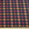 Plaid Lightweight Brushed Rayon Spandex Jersey Fabric in Autumn Colors at FlukyFabrics.com