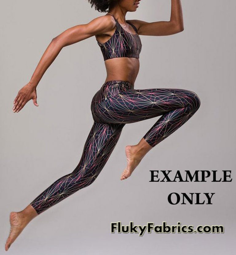 Nylon Spandex Fabric Golden Matrix Design Print for Swimwear and Active wear