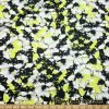 Gray and Lime Green Abstract Flowers Swimsuit Fabric at FlukyFabrics.com