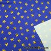 Yellow Starfish on Royal Blue Background Nylon Spandex Fabric