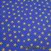 Yellow Starfish on Royal Blue Background Nylon Spandex Fabric