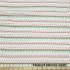Festive Christmas Stripes with Silver Lurex Cotton Jersey Knit Fabric at FlukyFabrics.com