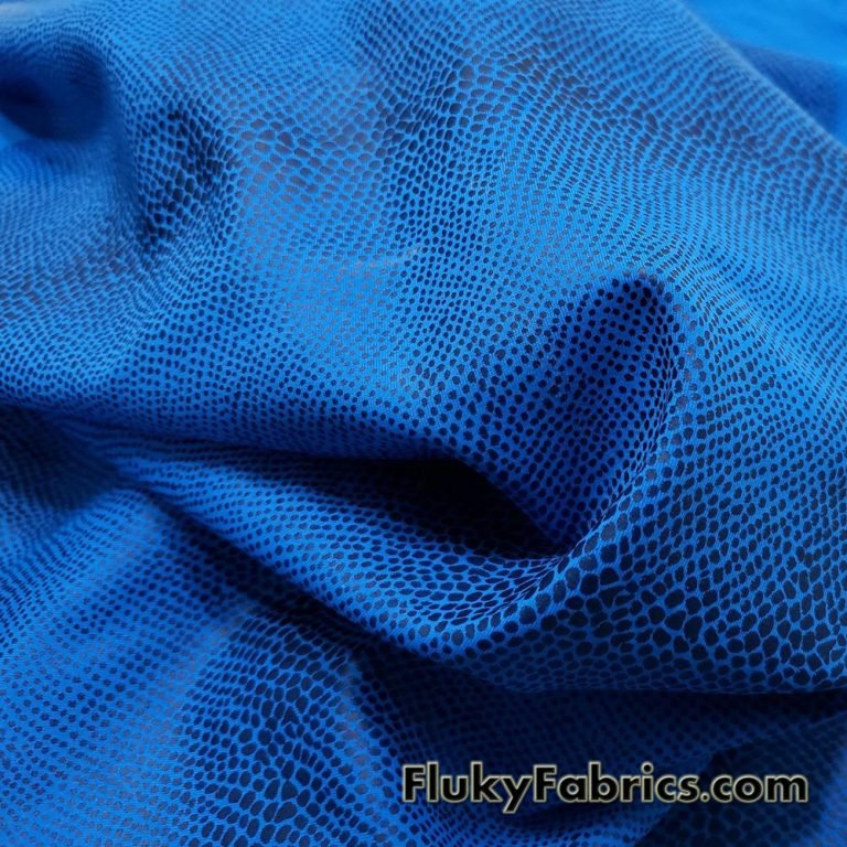 Mystique Reptilian Snake Black Scales 4-Way Stretch Fabric