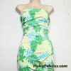 Jade Green Foliage and Lime/Turquoise Animal Style Nylon Spandex Fabric