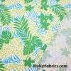 Jade Green Foliage and Lime/Turquoise Animal Style Nylon Spandex Fabric