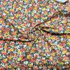Wild Flowers on Dark Gray Print Lightweight Cotton Lycra Fabric
