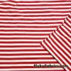 Red and White Yarn Dyed Stripe Cotton Spandex Christmas Stripes Fabric