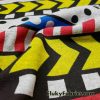 Colorful Geometric Arrows Dots and Stripes Print Poly Cotton Fleece Fabric