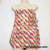 Abstract Lava Triangles and Polka Dots Print Nylon Spandex Swimsuit Fabric