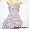 Nylon Spandex Black, Hot Pink and Purple Mini Stripes Fabric