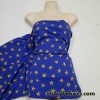 Yellow Starfish on Royal Blue Background Nylon Spandex Fabric