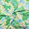 Jade Green Foliage and Lime/Turquoise Animal Style Nylon Spandex Fabric