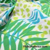 Jade Green Foliage and Lime/Turquoise Animal Style Nylon Spandex Fabric
