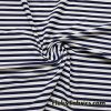 Dark Navy and White Stripes Nylon Spandex Swimwear Fabric