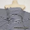 Dark Navy and White Stripes Nylon Spandex Swimwear Fabric