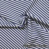 Dark Navy and White Diagonal Mini Stripes Nylon Spandex Swimwear Fabric