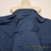 White Pin Dots on a Prussian Blue Nylon Spandex Swimsuit Fabric