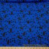 French Bulldog Faces and Paws on Royal Blue Cotton Stretch Poplin Woven Fabric at FlukyFabrics.com