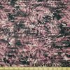 Reddish Brown and Black Double Exposure Foliage Print Nylon Spandex Fabric at FlukyFabrics.com