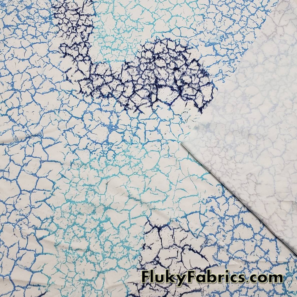 Abstract Cracked Ice Swimsuit Poly Spandex Fabric