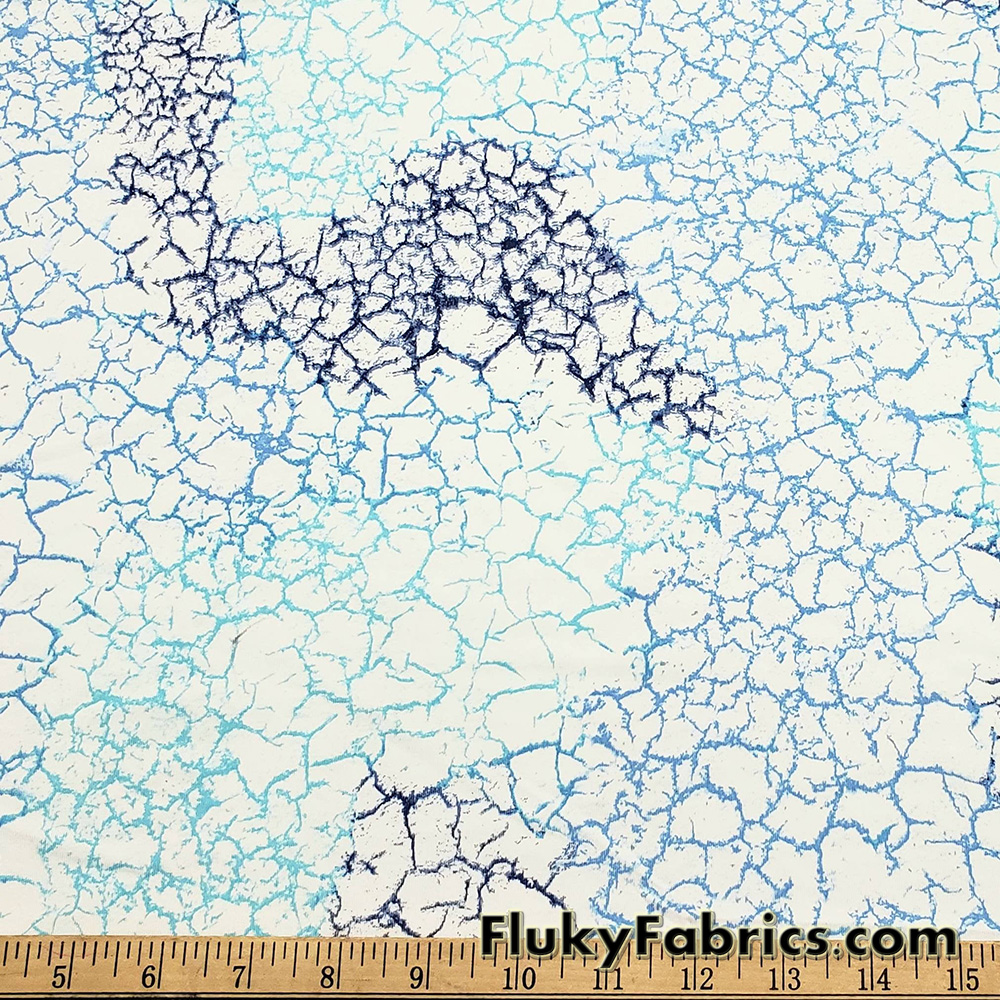 Abstract Cracked Ice Swimsuit Poly Spandex Fabric