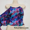 Wavy Abstract Marble Nylon Spandex Swimsuit Fabric