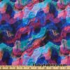 Wavy Abstract Marble Nylon Spandex Swimsuit Fabric at FlukyFabrics.com