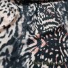 Abstract Animal Print in Soft Blush, Black and Charcoal Swimsuit Bikini Nylon Spandex Fabric