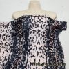 Abstract Animal Print in Soft Blush, Black and Charcoal Swimsuit Bikini Nylon Spandex Fabric