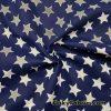 White Stars on Navy Background Cotton Twill Fabric