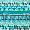 Turquoise Green Tribal Lightweight Nylon Spandex Fabric