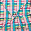 Pastel Colors Plaid Print Swimsuit Nylon Spandex Fabric
