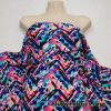 Abstract Kaleidoscope Zig Zag Swimsuit Nylon Spandex Fabric