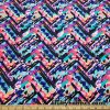 Abstract Kaleidoscope Zig Zag Swimsuit Nylon Spandex Fabric Fabric at FlukyFabrics.com