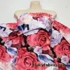 Gorgeous Roses and Crystals Swimsuit Nylon Spandex Fabric